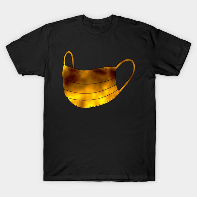 Shiny golden face mask T-Shirt by PlantsAndCats